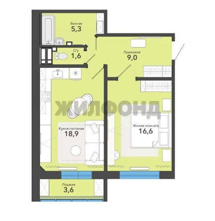 
  Продается 2-комн. квартира 50.6 м², в ЖК Чистая Слобода, дом 72. Фото 2.