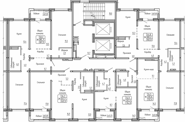 
  Продается 3-комн. квартира 87.5 м², в ЖК Самоцветы, Бирюза дом 2. Фото 1.