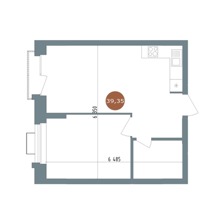 
  Продается 1-комн. квартира 39.35 м², в  1956 Кварталы Телецентра, 3. Фото 1.