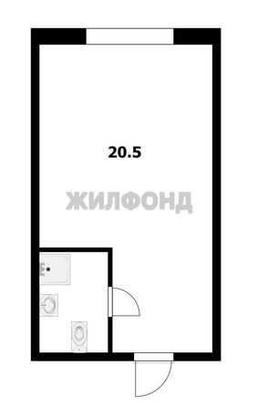 
  Продается апартамент 20.5 м², в АК Место. Фото 14.