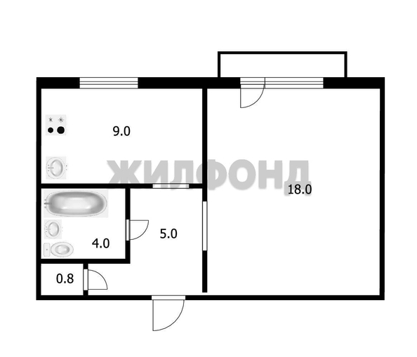 
  Продается 1-комн. квартира 36.8 м². Фото 2.