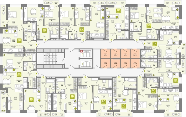 
  Продается 2-комн. квартира 45.4 м², в ЖК Счастливый квартал, дом 3. Фото 1.