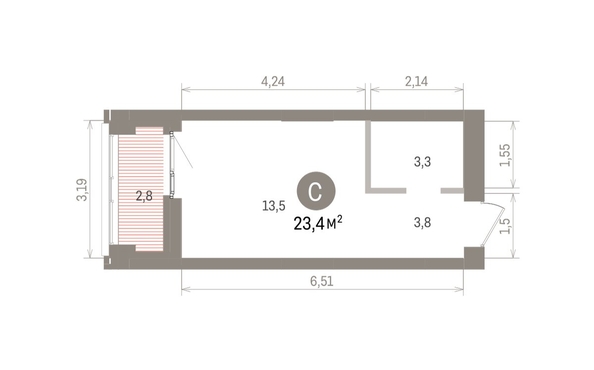 
  Продается студия 23.36 м², в ЖК Европейский берег, дом 32. Фото 1.