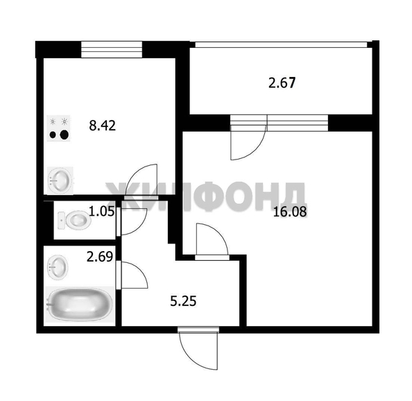 
  Продается 1-комн. квартира 34 м². Фото 1.