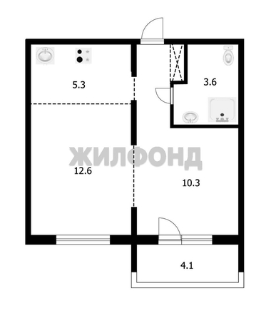 
  Продается 2-комн. квартира 37.3 м², в ЖК Азимут, дом 4. Фото 14.