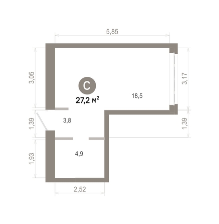 
  Продается студия 27.18 м², в  Квартал Молодость, дом 1. Фото 1.