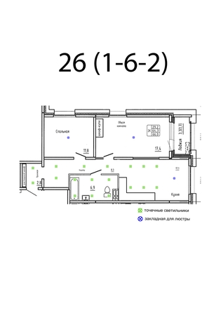 
  Продается 2-комн. квартира 66 м², в ЖК Гренландия, Лес дом 6. Фото 2.