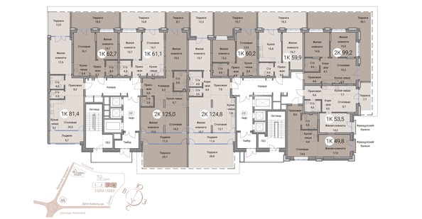 
  Продается 3-комн. квартира 125 м², в ЖК Тайм Сквер. Фото 19.
