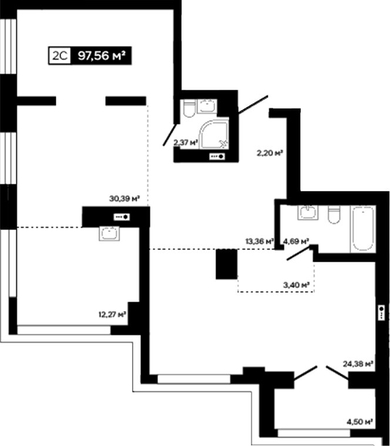 
  Продается 2-комн. квартира 93.06 м², в ЖК Платина. Фото 1.