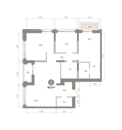 
  Продается 3-комн. квартира 96.76 м², в ЖК Европейский берег, дом 32. Фото 1.