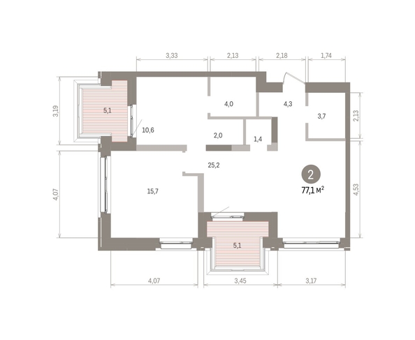 
  Продается 2-комн. квартира 78.6 м², в ЖК Европейский берег, дом 32. Фото 1.