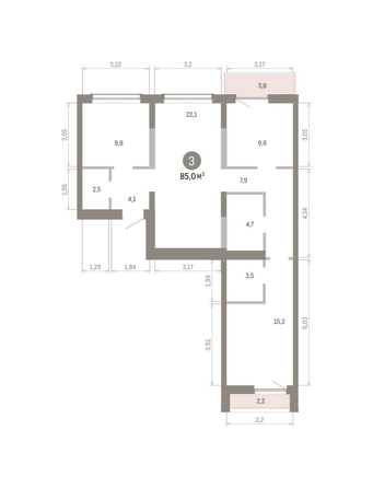 
  Продается 3-комн. квартира 85 м², в ЖК Европейский берег, дом 46. Фото 1.