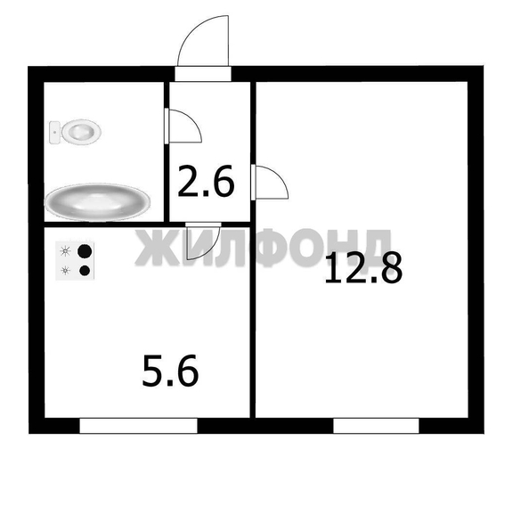 
  Продается 1-комн. квартира 24.3 м². Фото 11.