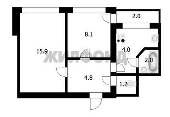
  Продается 2-комн. квартира 37.3 м². Фото 10.