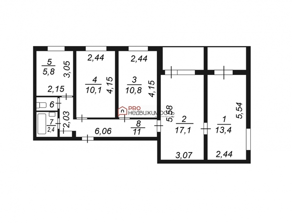 
  Продается 4-комн. квартира 70 м². Фото 31.
