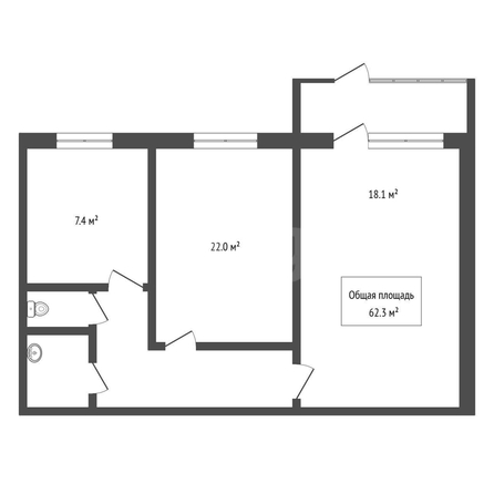 
  Продается универсальное помещение 62.3 м². Фото 28.