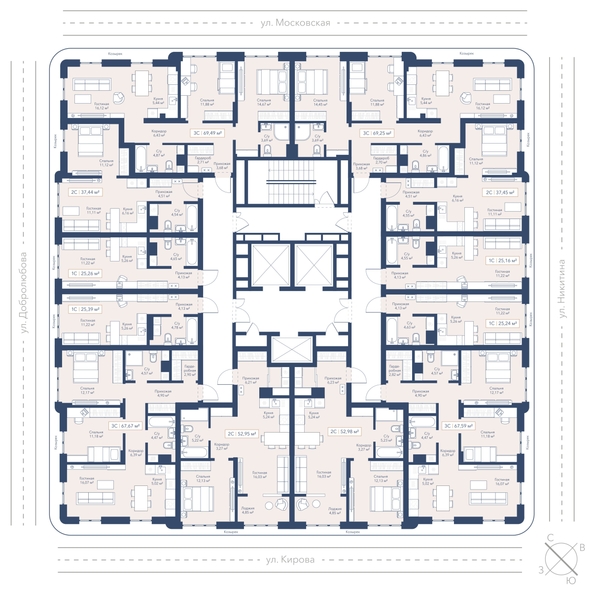 
  Продается студия 25.24 м², в ЖК Виларт, дом 2. Фото 2.