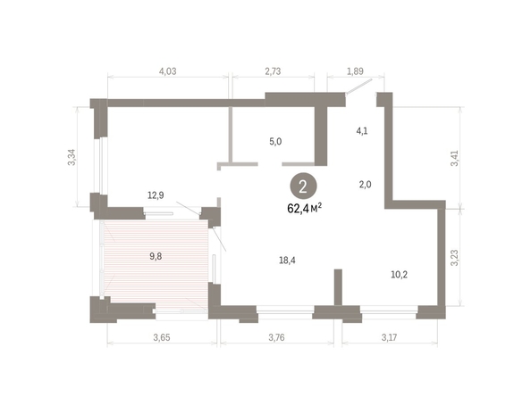 
  Продается 2-комн. квартира 62.4 м², в ЖК Город на озере. Фото 1.