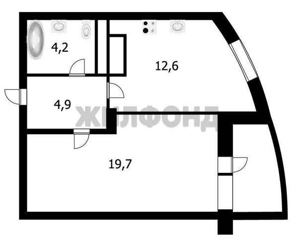 
  Продается 1-комн. квартира 42 м². Фото 16.