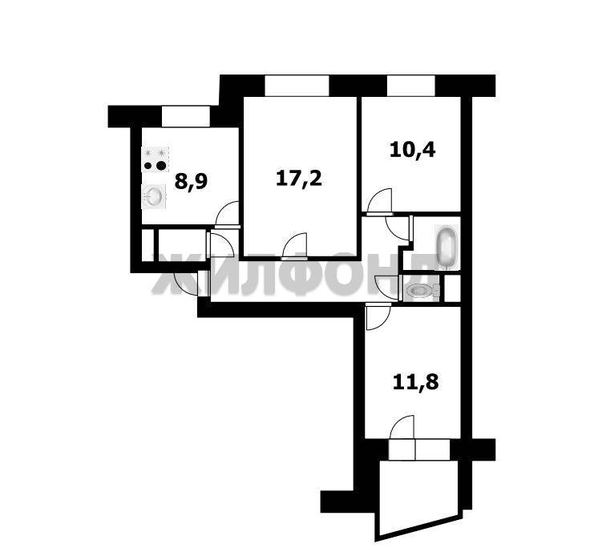 
  Продается 3-комн. квартира 64.1 м². Фото 18.