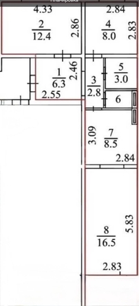 
  Продается 3-комн. квартира 58.6 м². Фото 4.