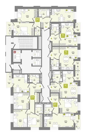 
  Продается 2-комн. квартира 47.6 м², в ЖК Счастливый квартал, дом 1. Фото 1.
