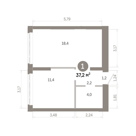 
  Продается 1-комн. квартира 37.16 м², в  Квартал Молодость, дом 1. Фото 1.
