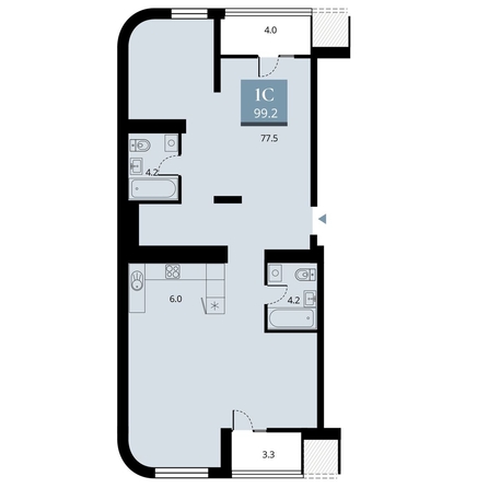 
  Продается 4-комн. квартира 98.5 м², в ЖК Беринг, дом 2. Фото 7.