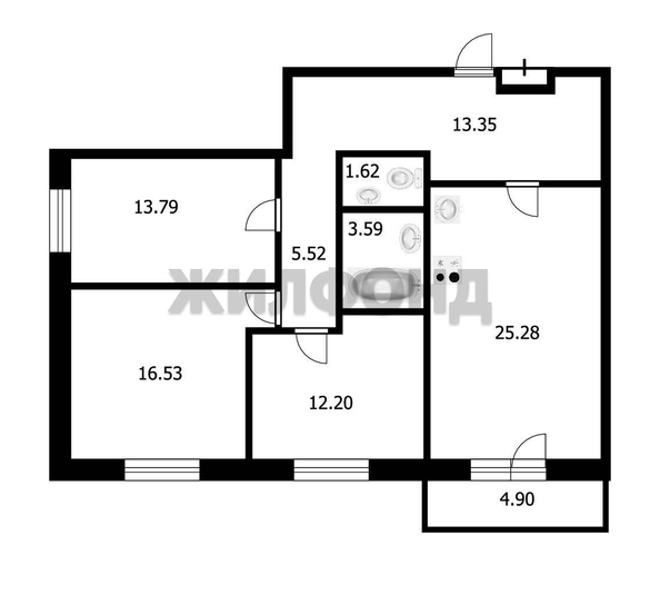 
  Продается 3-комн. квартира 92.1 м². Фото 29.