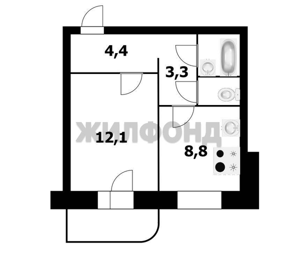 
  Продается 1-комн. квартира 32.1 м². Фото 16.