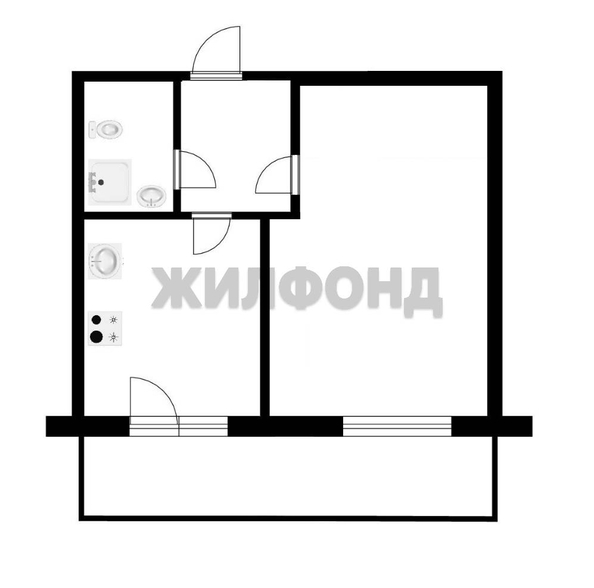 
  Продается 1-комн. квартира 36.1 м². Фото 23.