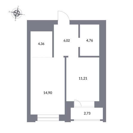 
   Продам 2-комнатную, 41.25 м², Державина ул, 50

. Фото 1.