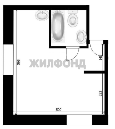 
   Продам студию, 27 м², Рубежная ул, 12/2

. Фото 14.