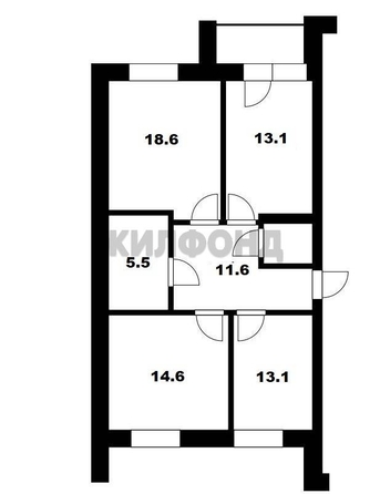 
   Продам 3-комнатную, 78.6 м², Краснообск, 103

. Фото 11.
