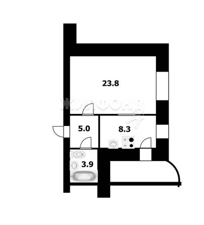 
   Продам 1-комнатную, 41 м², Красный пр-кт, 232

. Фото 22.