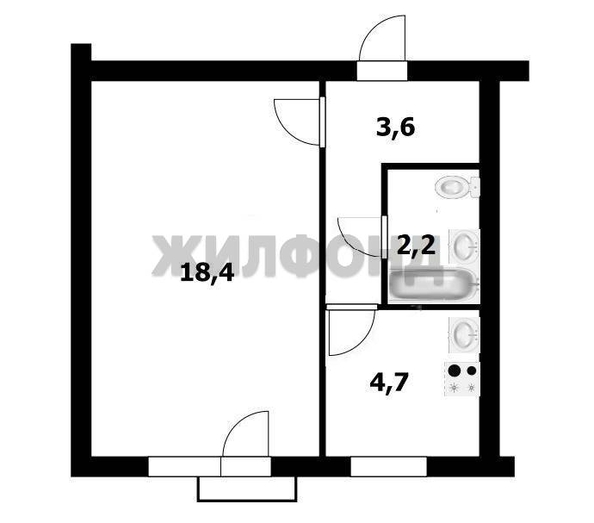 
   Продам 1-комнатную, 28.9 м², Зорге ул, 34

. Фото 10.