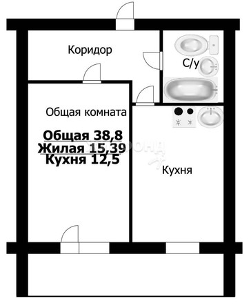
   Продам 1-комнатную, 38.8 м², Романтиков ул, 4

. Фото 13.