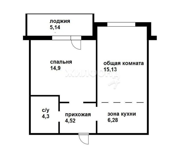 
   Продам 2-комнатную, 45 м², 3 мкр, 15/1

. Фото 19.