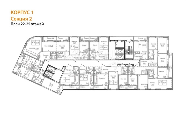 
   Продам 1-комнатную, 50.23 м², Сакура парк, дом 1, сек 1

. Фото 1.