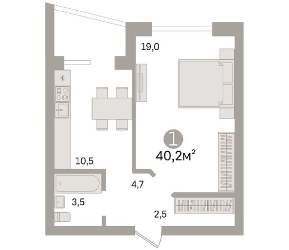 
   Продам 1-комнатную, 40.2 м², Фламинго ул, 19

. Фото 24.