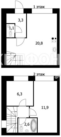 
   Продам 2-комнатную, 48.3 м², Березовая (Ключевой жилмассив тер) ул, 2

. Фото 12.