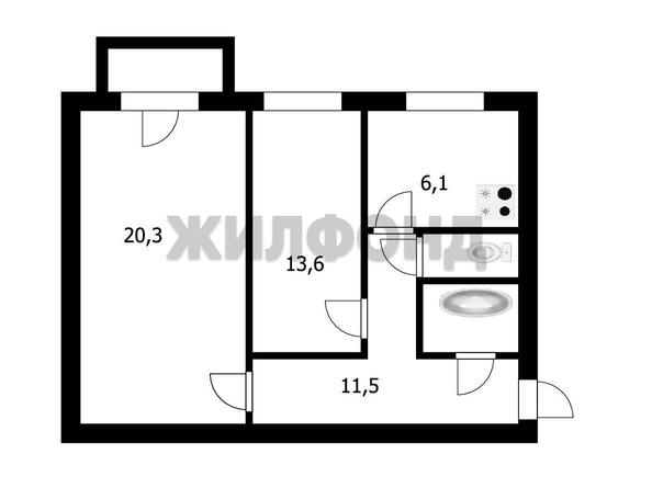 
  Продается 2-комн. квартира, 56 м², Пархоменко ул, д. 4
. Фото 13.