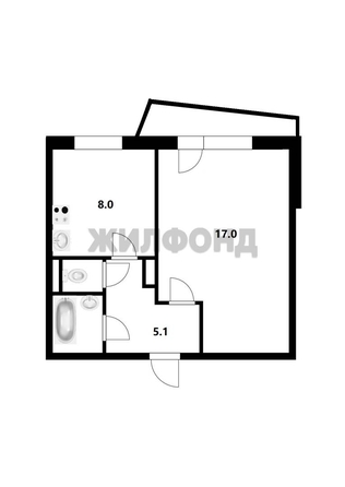 
  Продается 1-комн. квартира, 33.9 м², Краснообск, д. 6
. Фото 2.