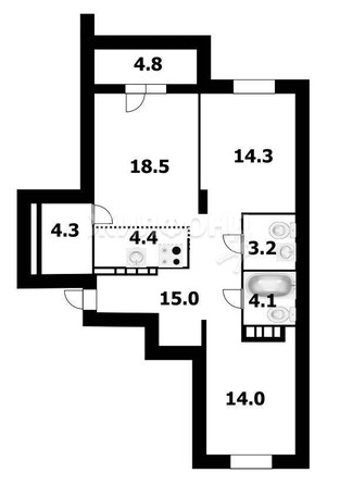 
   Продам 3-комнатную, 77.8 м², Кошурникова ул, 23

. Фото 23.