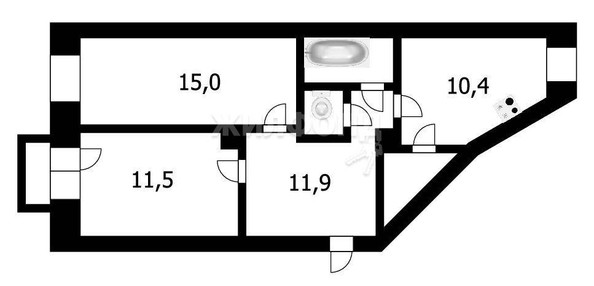 
   Продам 2-комнатную, 56.8 м², Народная ул, 63

. Фото 5.