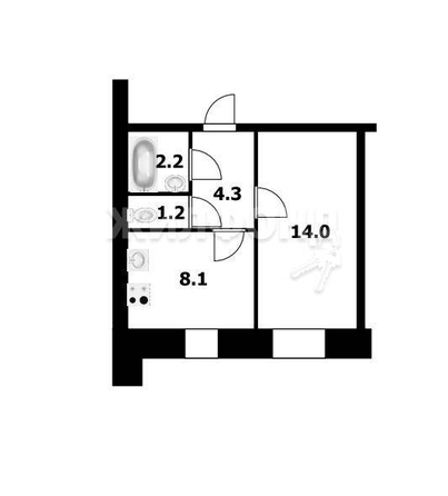 
   Продам 1-комнатную, 29.8 м², Маяковского ул, 1/1

. Фото 10.