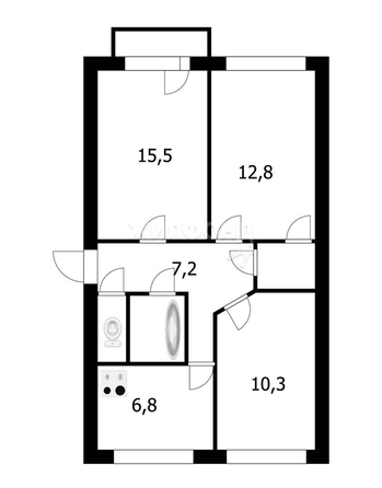 
   Продам 3-комнатную, 57.8 м², Палласа ул, 17

. Фото 17.