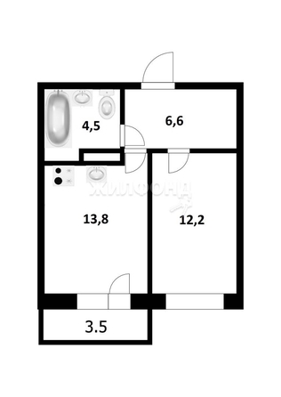 
   Продам 1-комнатную, 37.1 м², Заречная ул, 37

. Фото 8.