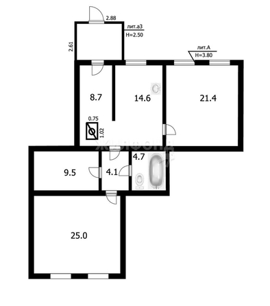 
   Продам 2-комнатную, 88 м², Мостовая ул, 1/1

. Фото 2.