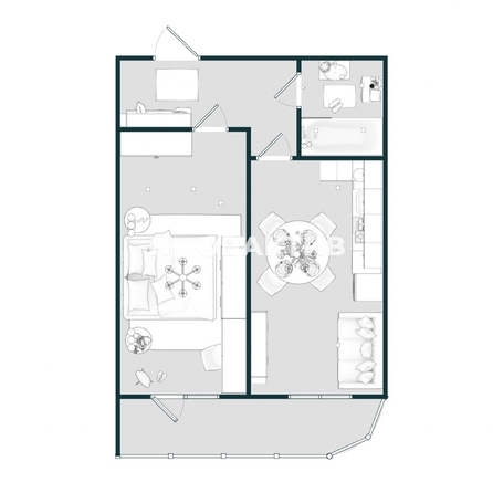 
   Продам студию, 43.3 м², Галущака ул, 2

. Фото 2.